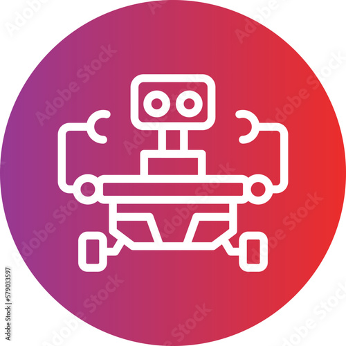 Vector Design Space Robot Icon Style