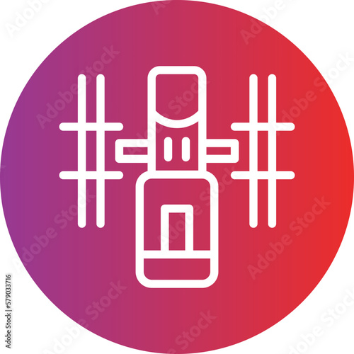 Vector Design Hubble Telescope Icon Style