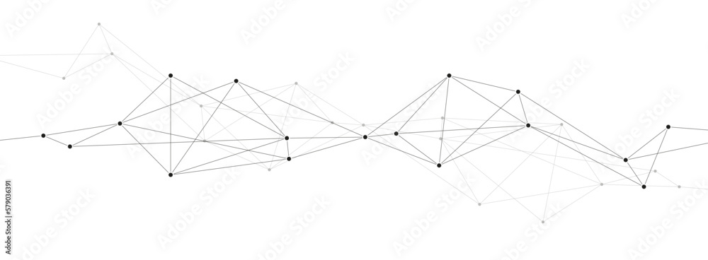 System network polygonal system connect lines and dots background template.