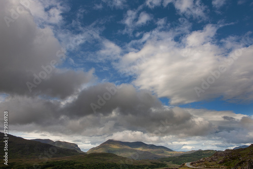 ireland  ring of Kerry  westcoast  mystical landscapes  valley  clouds  mountains  