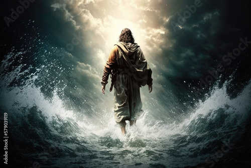 The Miracle of Walking on Water: A Biblical Account of Jesus' Power © Fabrizio