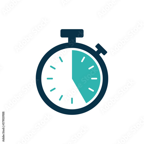 Fototapete Stopwatch Icon Vector Template