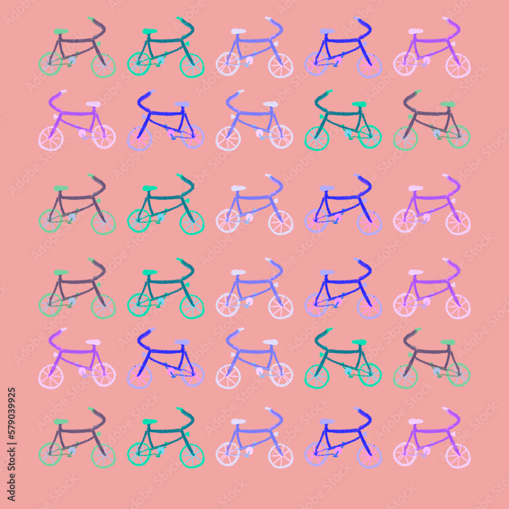 seamless pattern with bike 