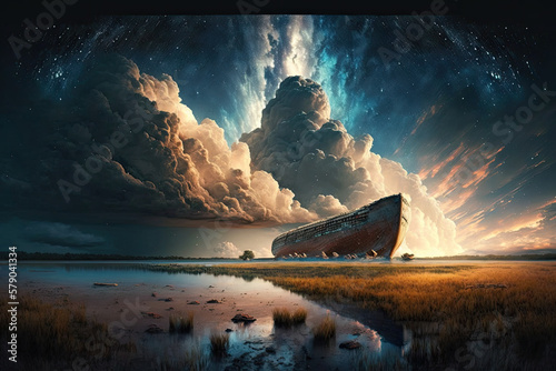 Obraz na plátne Noah's Ark and the Flood: Lessons on God's Judgment and Mercy