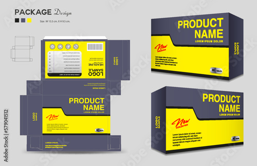 Supplements and Cosmetic box design, Package design template, box outline, Box Packaging, Label design, healthcare label, packaging design creative idea vector, realistic mock-up