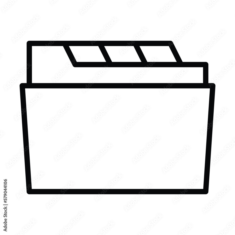 folder icon, file vector, office illustration