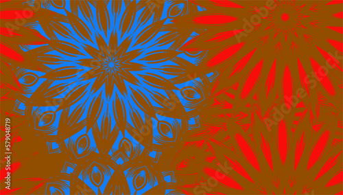 Flowers. Seamless floral background. Tracery handmade nature ethnic fabric backdrop pattern. Textile design texture. Decorative color art. Vector