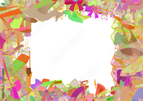 Background pattern abstract design texture. Border frame, transparent background. Theme is about elegance, elegant, graphic, marker, walking shoes, for papers, clerical, ladies, accounting