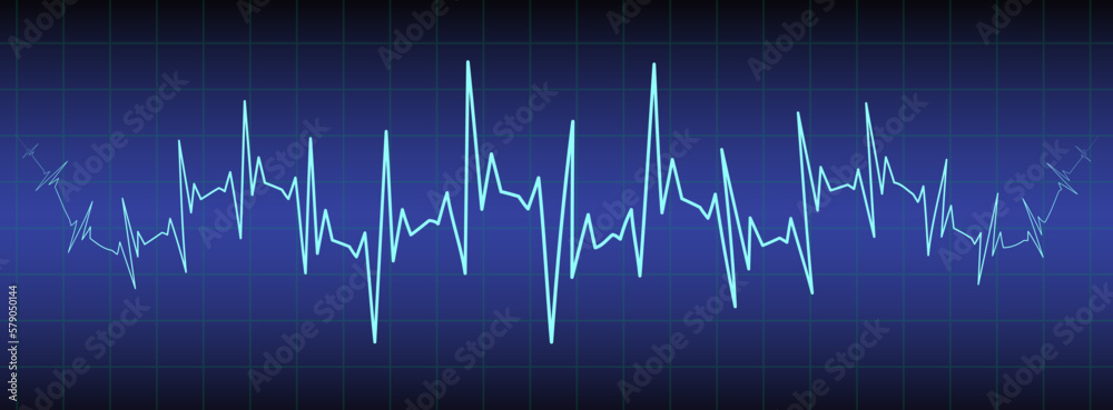 Editable stroke high heart rate ascending, descending, blue EKG, cardiogram, heartbeat line vector design to use in healthcare, healthy lifestyle, medical laboratory, cardiology project.
