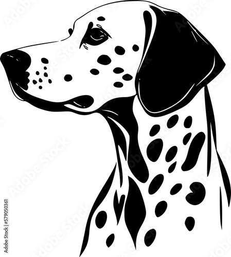 Dalmatian dog - High Quality Vector Logo - Vector illustration ideal for T-shirt graphic