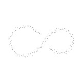 dots star sky  infinity icon logo vector illustration