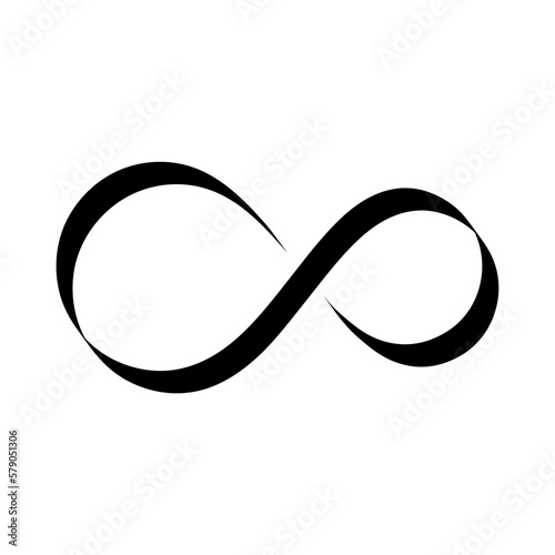 infinity artistic ribbon brush stroke vector illustration