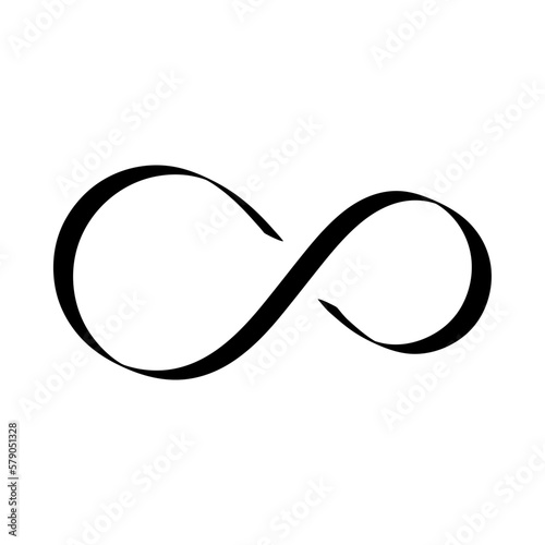 infinity artistic ribbon brush stroke vector illustration
