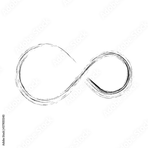 infinity artistic brush stroke vector illustration 