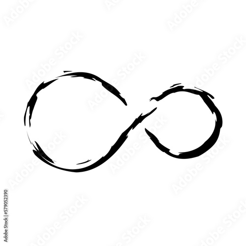 infinity artistic brush stroke vector illustration 