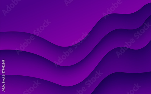 Multi layers purple texture 3D papercut layers in gradient vector banner. Abstract paper cut art background design for website template. Topography map concept or smooth origami paper cut