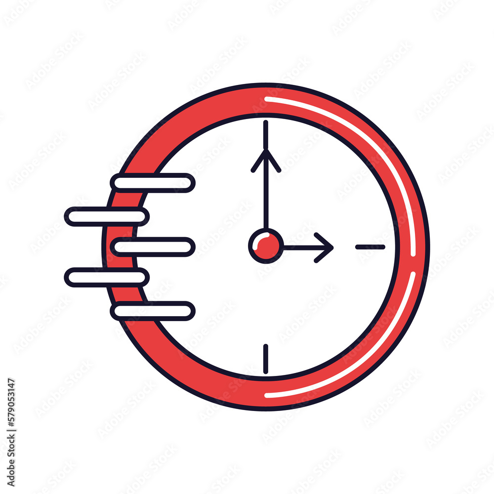 PNG image red clock icon with transparent background PNG image red clock icon with transparent background