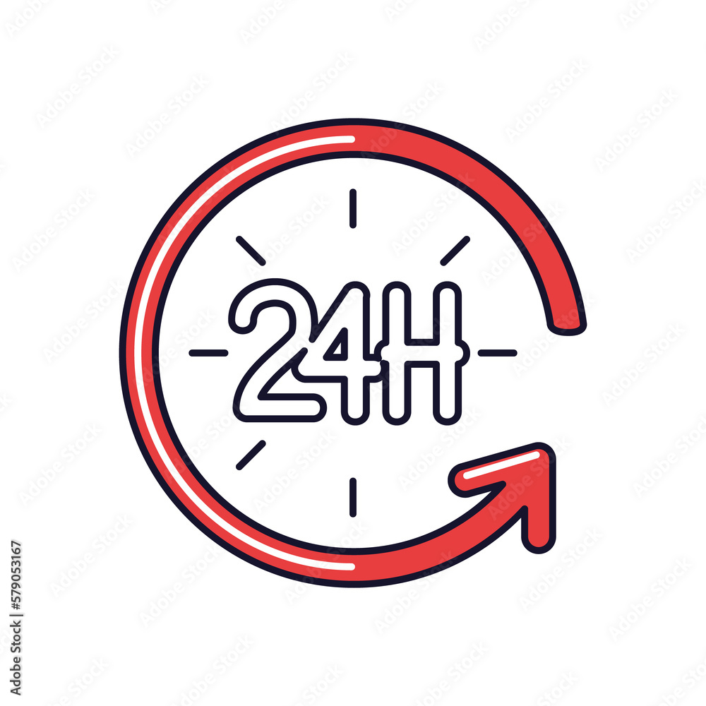PNG image red clock icon with transparent background PNG image red clock icon with transparent background