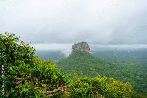 View on Sigiriya Rock from Pidurangala rock. Sri Lanka. photo