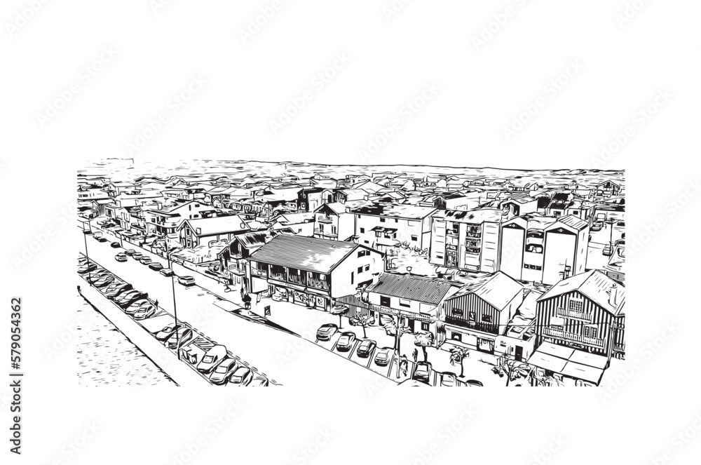 Building view with landmark of Praia is the
capital of Cape Verde. Hand drawn sketch illustration in vector. Building view with landmark of Praia is the
capital of Cape Verde. Hand drawn sketch illustration in vector.