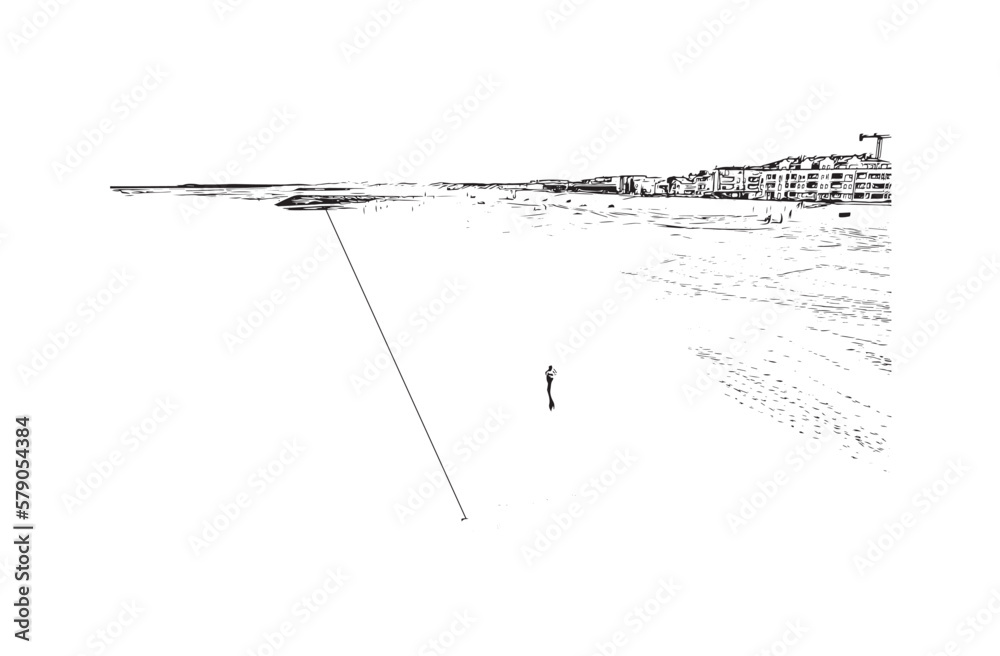 Building view with landmark of Praia is the
capital of Cape Verde. Hand drawn sketch illustration in vector. Building view with landmark of Praia is the
capital of Cape Verde. Hand drawn sketch illustration in vector.