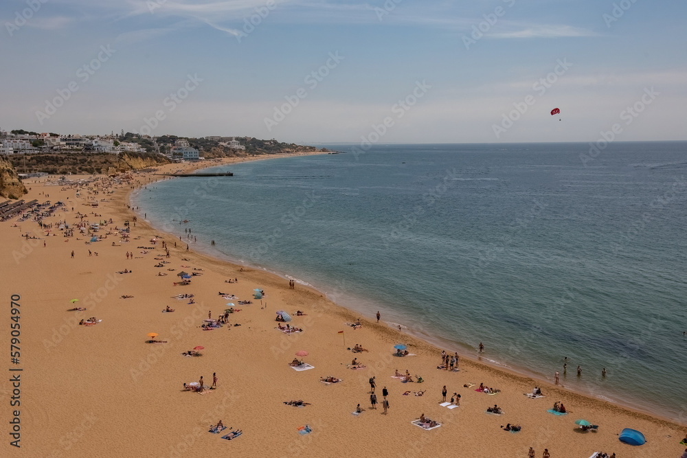 Albufeira beach aerial view (Praia do Peneco), Southern Portugal Albufeira beach aerial view (Praia do Peneco), Southern Portugal