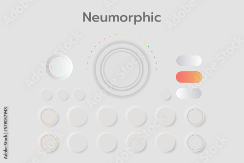 3D Neumorphic Botton For Web Design