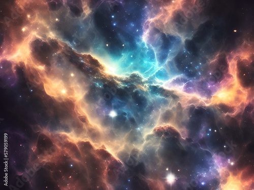 Abstract space image  Generative AI