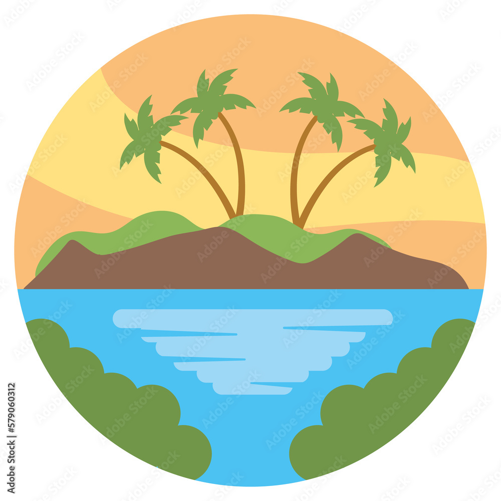 PNG image of landscapes with transparent background