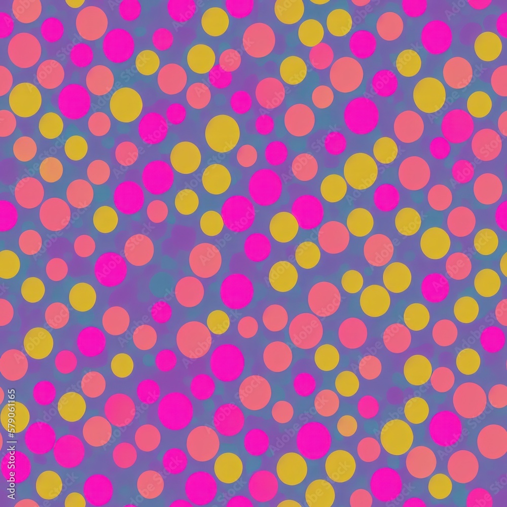 Abstract seamless background with dots, pattern with a pastel color palette, generative ai