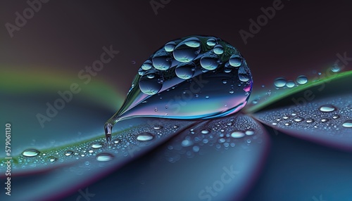 water drops on a leaf