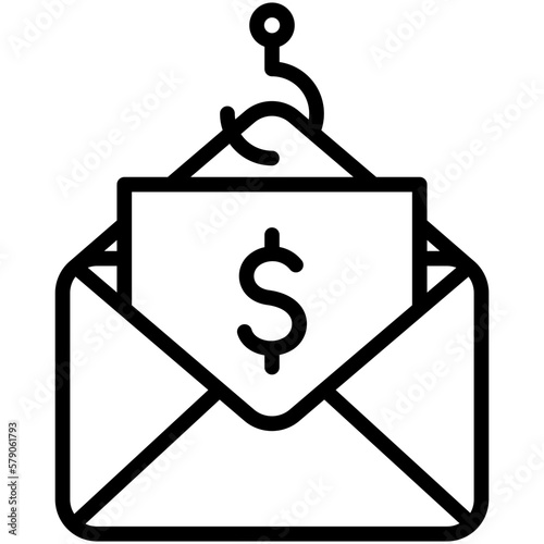 phishing envelope with dollar sign
