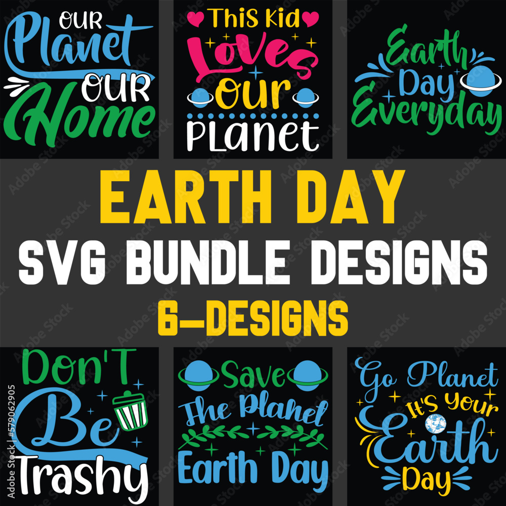 Earth Day Svg Design.