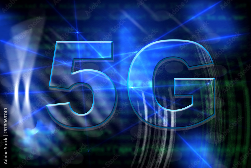 5G Wireless internet connection Communication Mobile Technology background