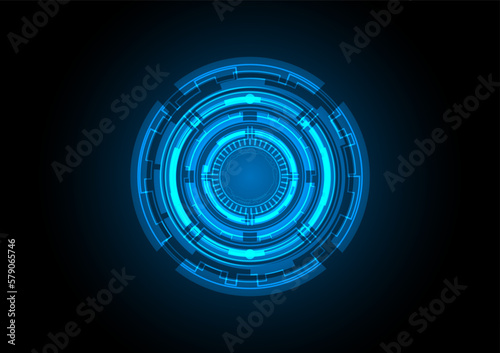 circle hitech technology illustration background