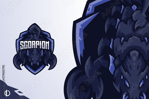 Scorpion - Mascot & Esport logo template, All elements in this template are editable
