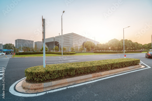 Road ground and urban landscape