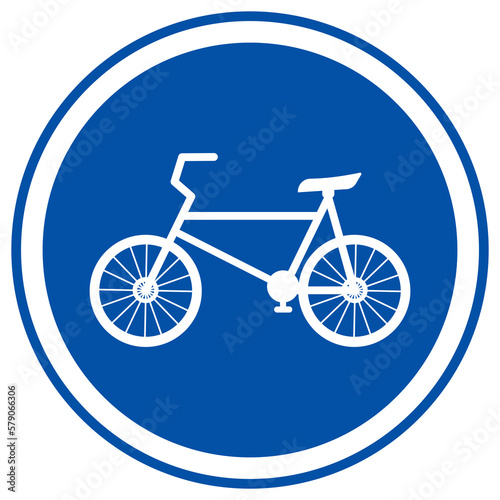 Bicycles Lane Only traffic Road Sign, Vector Illustration, Isolate On White Background Label. EPS10