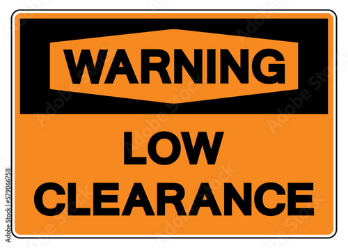 Wallpaper Mural Warning Low Clearance Symbol Sign,Vector Illustration, Isolate On White Background Label. EPS10 Torontodigital.ca