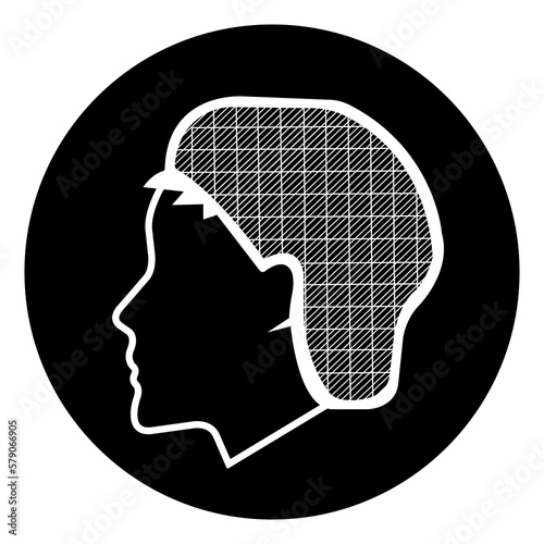 Wear Hair Net Symbol Sign, Vector Illustration, Isolate On White Background Label. EPS10