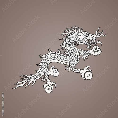 Dragon from the flag of Bhutan