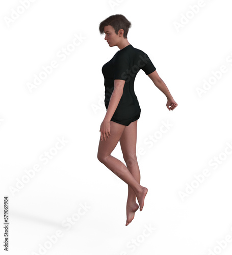 Girl with black shirt