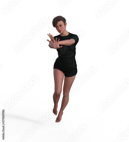 Girl with black shirt