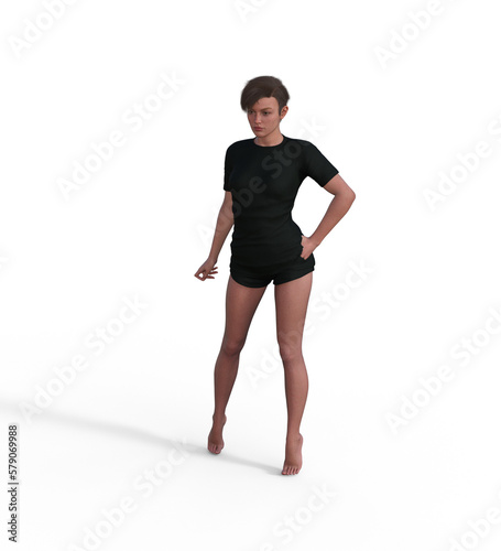 Girl with black shirt