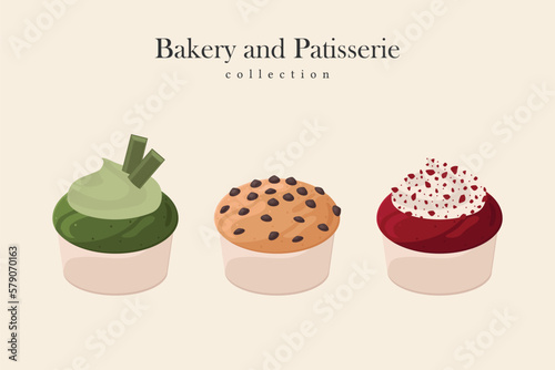 Dessert pastry vector cake event party traditional japanese chinese icon element eat summer food art