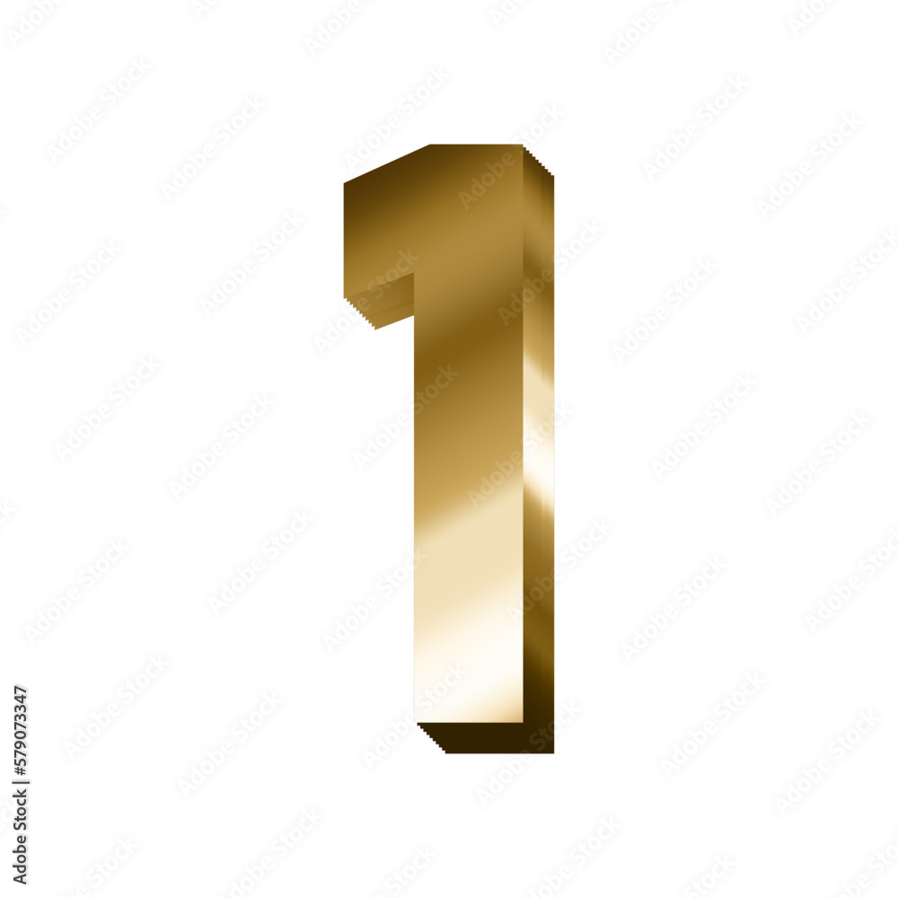 3d gold number 1 vector eps with transparent background 3d gold number 1 vector eps with transparent background