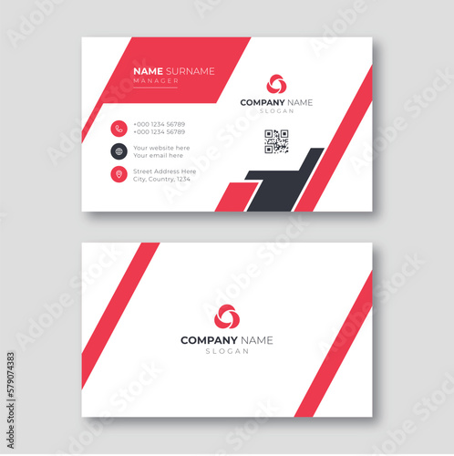 Modern corporate business card design template