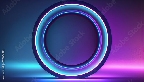 cercle néon, lumière