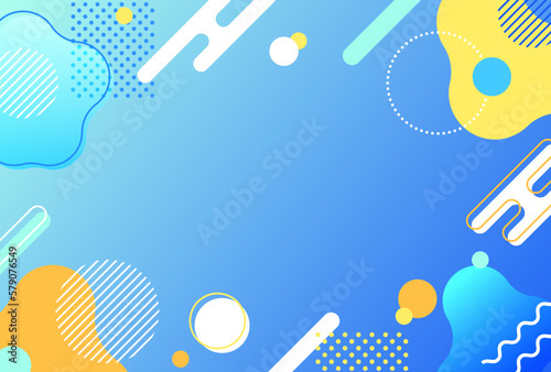 背景イラスト_メンフィス_青