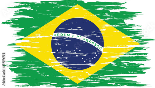 Brush stroke flag of BRAZIL